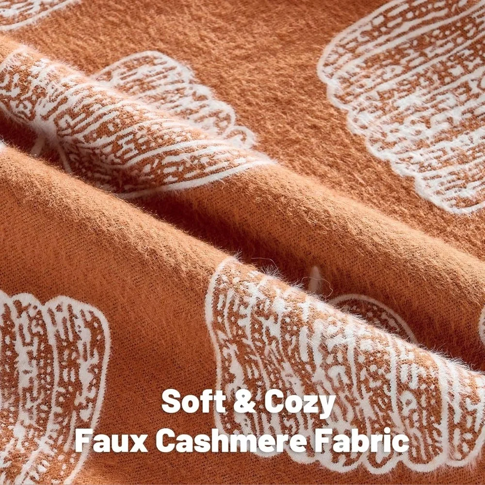 FUTEI Set of 2 Pumpkin Throw Pillow Covers 20x20 New - Picture 2 of 7